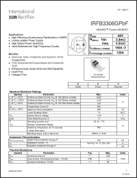 Click here to download IRFB3306GPBF Datasheet