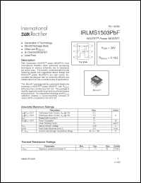 Click here to download IRLMS1503_05 Datasheet