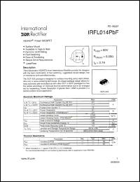 Click here to download IRFL014PBF Datasheet