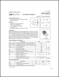 Click here to download IRF2805 Datasheet