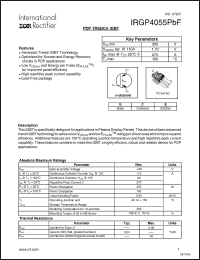 Click here to download IRGP4055PBF Datasheet