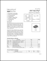 Click here to download IRF7401PBF Datasheet