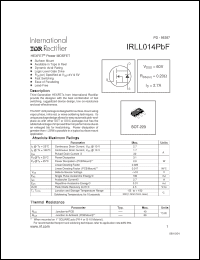 Click here to download IRLL014PBF Datasheet