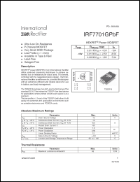 Click here to download IRF7701GPBF Datasheet