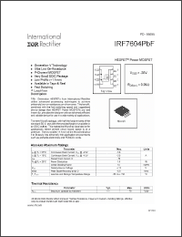 Click here to download IRF7604PBF Datasheet
