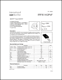 Click here to download IRFI614GPBF Datasheet