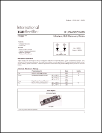 Click here to download IRUD400CW60 Datasheet