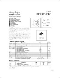 Click here to download IRFL9014PBF Datasheet
