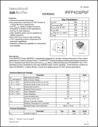 Click here to download IRFP4232PBF_07 Datasheet