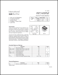 Click here to download IRF7425PBF Datasheet