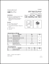 Click here to download IRF7807ZUPBF Datasheet