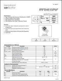 Click here to download IRFB4615PBF Datasheet