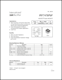 Click here to download IRF7476PBF Datasheet