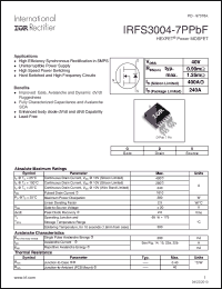 Click here to download IRFS3004-7PPBF Datasheet