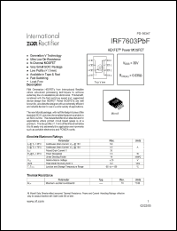 Click here to download IRF7603PBF Datasheet