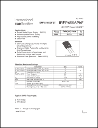 Click here to download IRFP460APBF Datasheet
