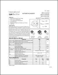 Click here to download IRF4104SPBF Datasheet