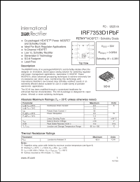 Click here to download IRF7353D1PBF Datasheet