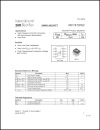 Click here to download IRF7470PBF Datasheet