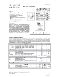 Click here to download AUIRF2907Z Datasheet