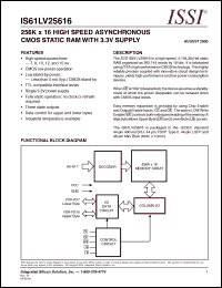 Click here to download IS61LV25616-12LQI Datasheet