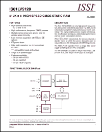 Click here to download IS61LV5128-12T Datasheet