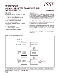 Click here to download IS61LV6424-10TQI Datasheet