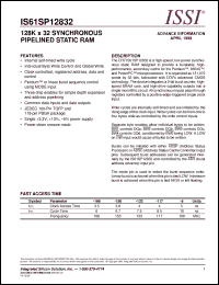 Click here to download IS61SP12832-133TQ Datasheet