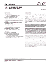 Click here to download IS61SP6464-8PQI Datasheet