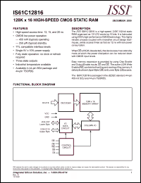 Click here to download IS61C12816-20K Datasheet