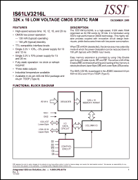 Click here to download IS61LV3216L-12K Datasheet