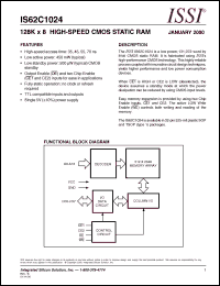 Click here to download IS62C1024-35T Datasheet