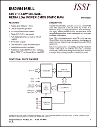 Click here to download IS62V6416BLL-12K Datasheet