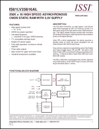 Click here to download IS61LV25616AL-10 Datasheet