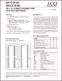 Click here to download IS41C16100 Datasheet