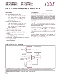 Click here to download IS62C6416AL-35TI Datasheet