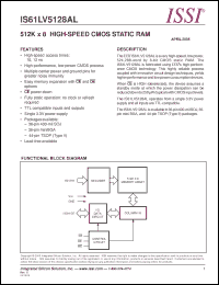 Click here to download IS61LV5128AL-12TI Datasheet