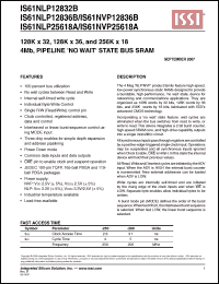 Click here to download IS61NLP12832B-200TQI Datasheet