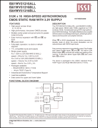 Click here to download IS64WV51216BLL-10CTA3 Datasheet
