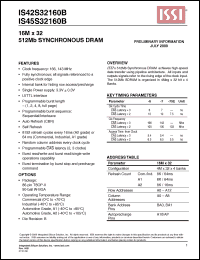 Click here to download IS45S32160B Datasheet