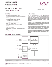 Click here to download IS62LV256AL-45J Datasheet