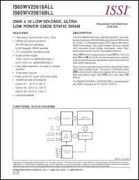 Click here to download IS65WV25616BLL Datasheet