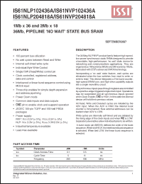 Click here to download IS61NVP102436A Datasheet