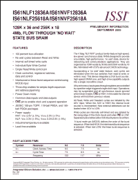 Click here to download IS61NLF25618A-6.5B2 Datasheet