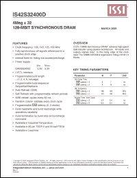 Click here to download IS42S32400D-6BL Datasheet