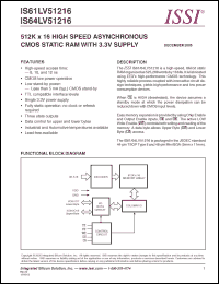 Click here to download IS61LV51216-10TI Datasheet