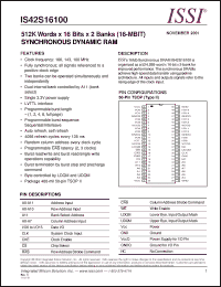 Click here to download IS42S16100-7TI Datasheet