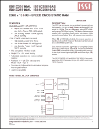 Click here to download IS61C25616AL-10TLI Datasheet