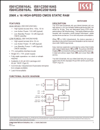 Click here to download IS61C25616AL-10TL Datasheet