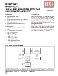Click here to download IS63LV1024L-10HL Datasheet